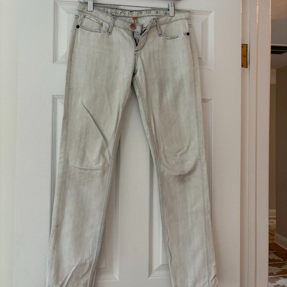 White Distressed Jeans | Y2K - Picture 1 of 3